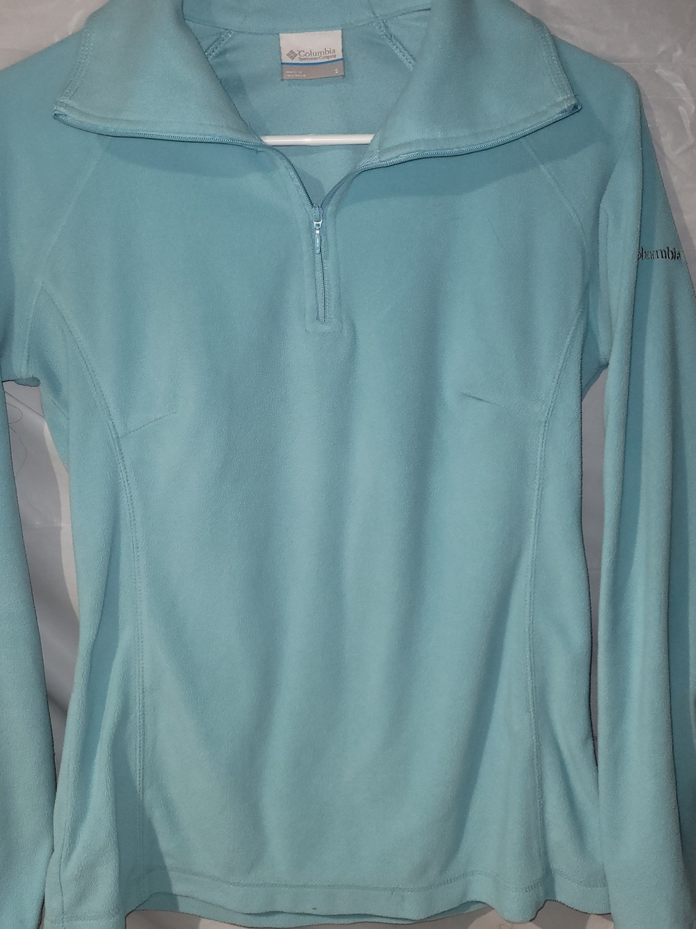 Columbia Women's Aqua Quarter-Zip Cowl Pullover Size Small
